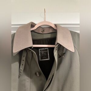 CHRISTIAN DIOR ZIP WOOL LINED TRENCH COAT